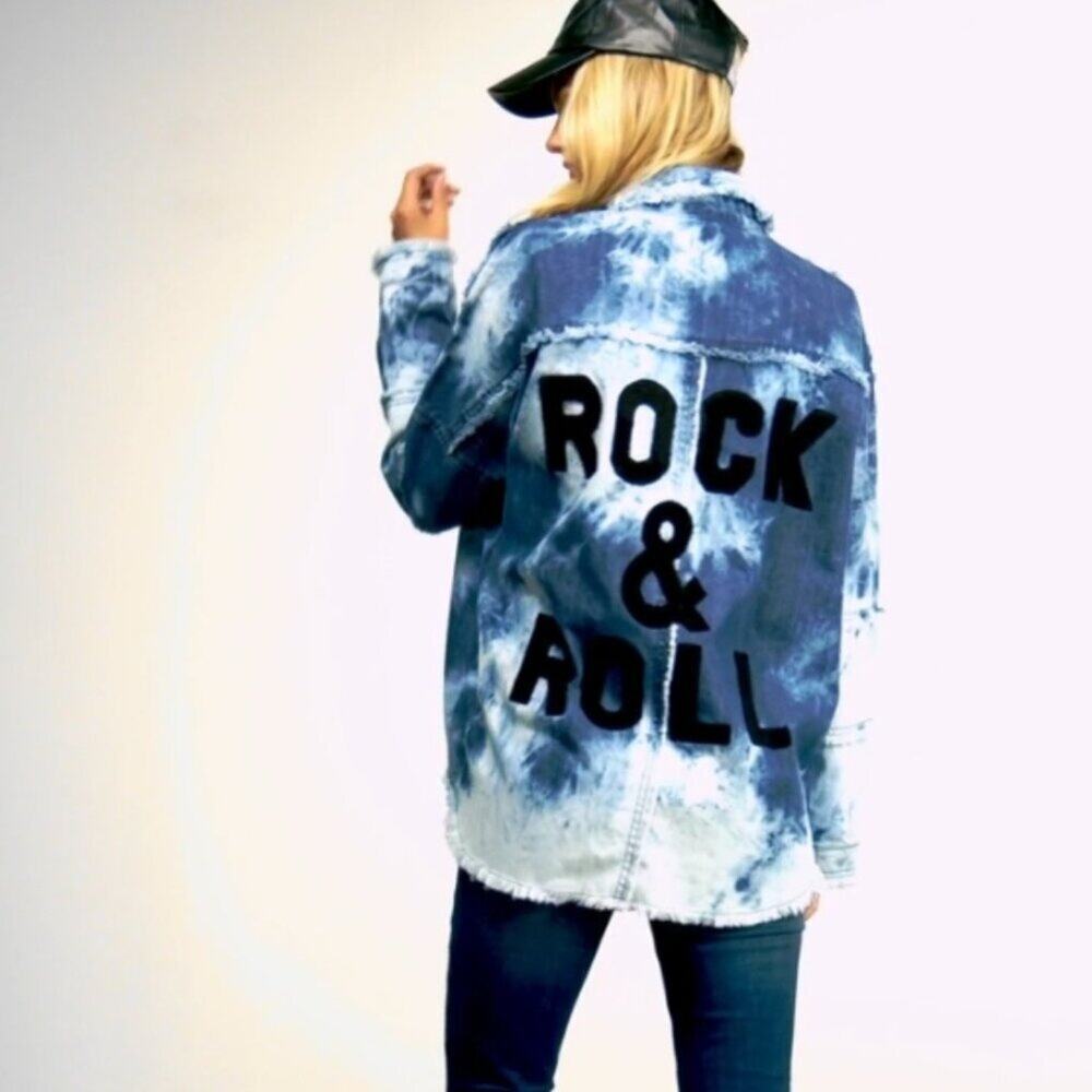 Devan shacket Tie Dye Blue